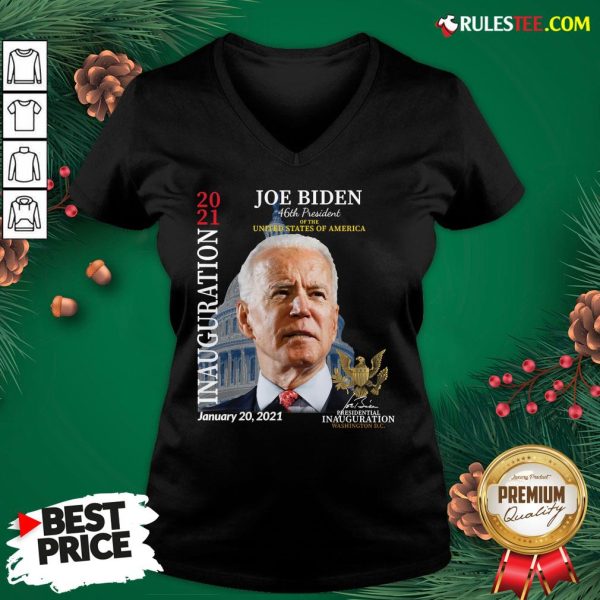 Awesome 2021 Inauguration Day Joe Biden Commemorative Souvenir V-neck - Design By Rulestee.com