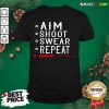 Awesome Aim Shoot Swear Repeat Billiards Christmas Shirt - Design By Rulestee.com