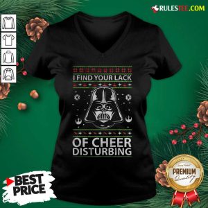 Darth Vader Your Lack Of Cheer Is Disturbing Christmas V-neck- Design By Rulestee.com