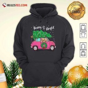 Merry And Bright Pitbull Dog Ugly Christmas Hoodie - Design By Rulestee.com