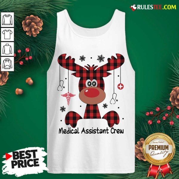 Awesome Reindeer Dispatcher Medical Assistant Crew Christmas Tank Top - Design By Rulestee.com