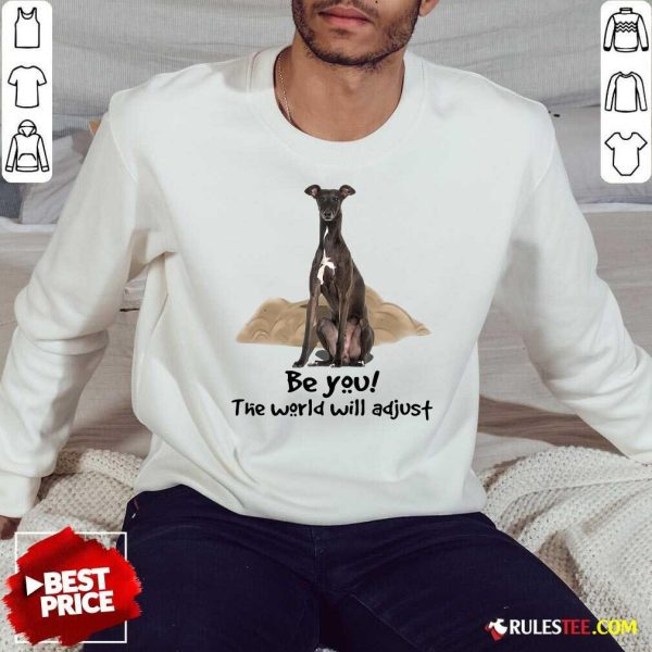 Cute Dog Greyhound Be You The World Will Adjust Sweatshirt - Design By Rulestee.com