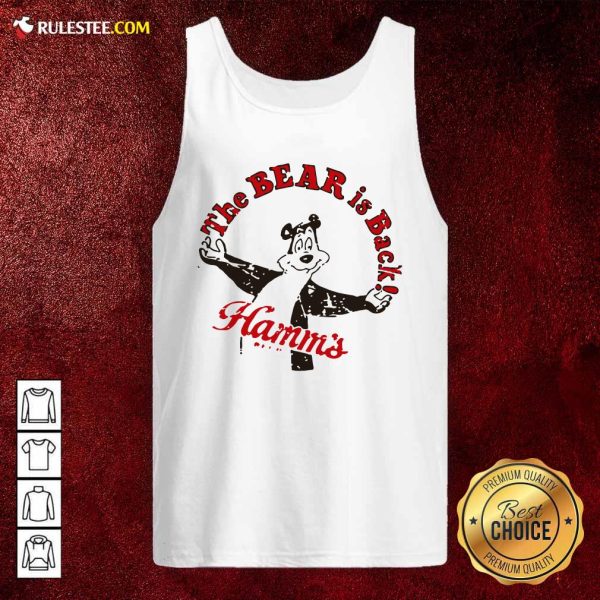 Cool Retro Hamm’s Beer Bear Is Back Tank Top - Design By Rulestee.com