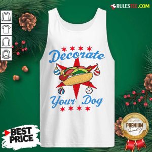 Funny Decorate Your Dog Hot Dog Merry Christmas Tank Top - Design By Rulestee.com