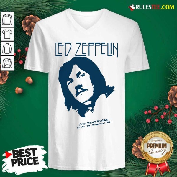 John Bonham Led Zeppelin V-neck - Design By Rulestee.com
