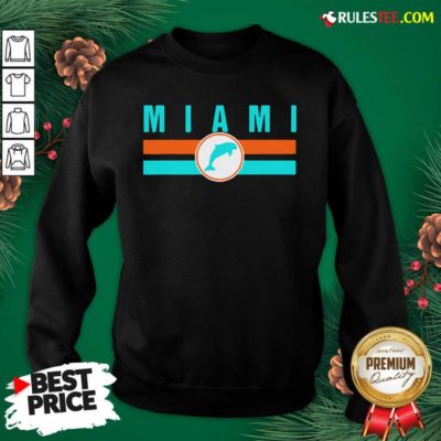 MIA Miami Local Standard MIA Retro Dolphin Miami FL Sweatshirt - Design By Rulestee.com