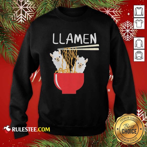 Llama Eat Llamen Sweatshirt - Design By Rulestee.com