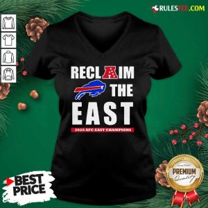 Buffalo Bills Reclaim The East 2020 AFC East Champions V-neck- Design By Rulestee.com