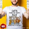 Cats Make Me Happy Humans Make My Head Hurt Shirt - Design By Rulestee.com