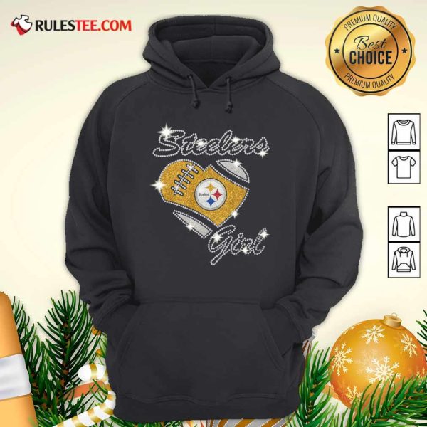 Pittsburgh Steelers Girl Heart Diamond Hoodie- Design By Rulestee.com