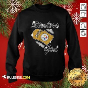 Pittsburgh Steelers Girl Heart Diamond Sweatshirt- Design By Rulestee.com