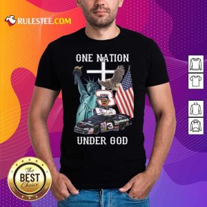 3 Goodwrench Dale Earnhardt One Nation Under God American Flag Shirt - Design By Rulestee.com