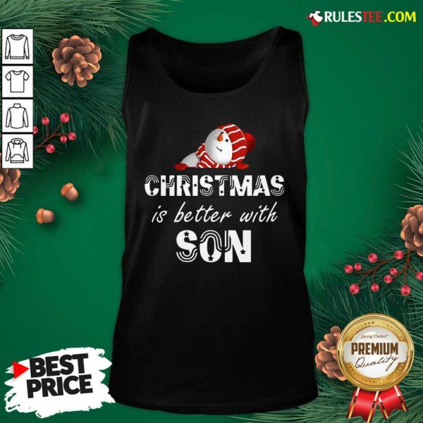 Hot Christmas Is Better With Son Tank Top - Design By Rulestee.com