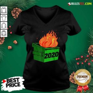 Dumpster Fire 2020 Sucks Funny Trash Garbage Fire Worst Year Premium V-neck - Design By Rulestee.com