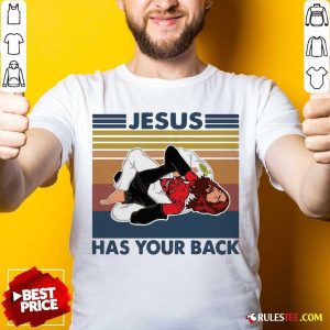 Jiu Jitsu Jesus Has Your Back Vintage Shirt - Design By Rulestee.com