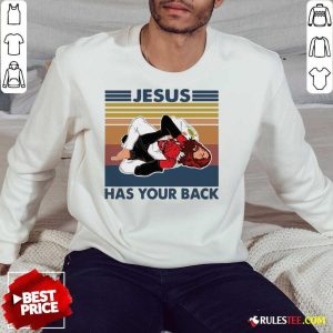 Jiu Jitsu Jesus Has Your Back Vintage Sweatshirt - Design By Rulestee.com