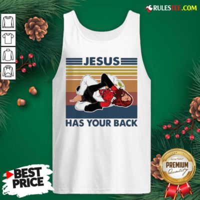Jiu Jitsu Jesus Has Your Back Vintage Tank Top - Design By Rulestee.com