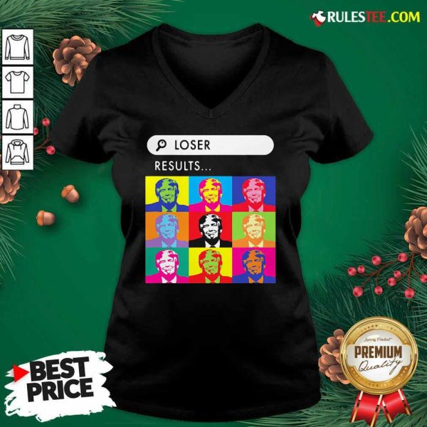 Loser Resuits Search Donald Trump Andy Warhol V-neck - Design By Rulestee.com