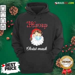 Santa Claus Face Mask Merry Christmas 2020 Hoodie - Design By Rulestee.com