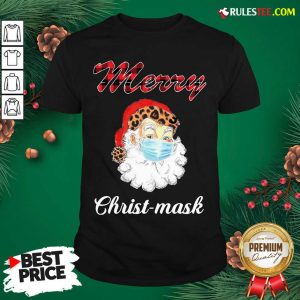Santa Claus Face Mask Merry Christmas 2020 Shirt - Design By Rulestee.com