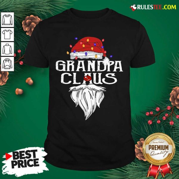 Santa Claus Grandpa Claus Merry Christmas Light Shirt - Design By Rulestee.com