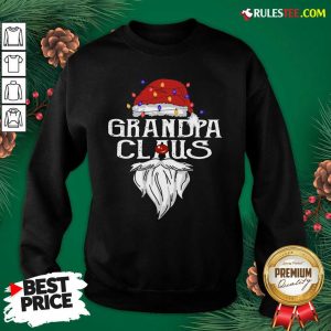 Santa Claus Grandpa Claus Merry Christmas Light Sweatshirt - Design By Rulestee.com