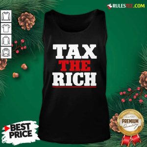 Tax The Rich Red White Tank Top - Design By Rulestee.com