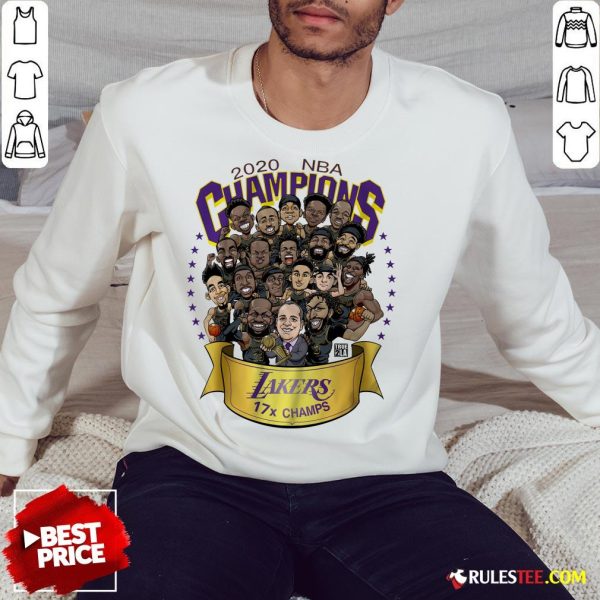 Nice 2020 Nba Champions Los Angeles Lakers 17 Champs Cartoon Sweatshirt - Design By Rulestee.com