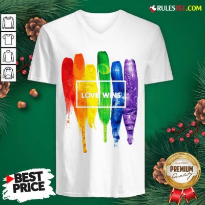 LGBT Love Wins V-neck - Design By Rulestee.com