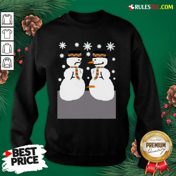Official Cute Snowman Nose Thief Ugly Christmas Sweatshirt - Design By Rulestee.com