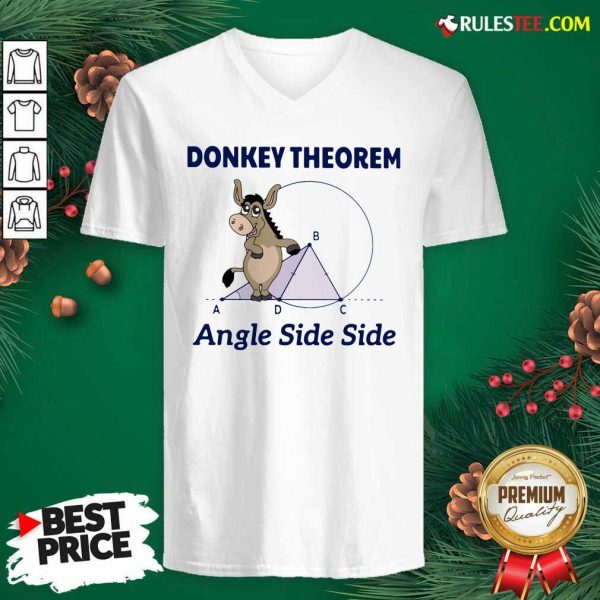 Donkey Theorem Angle Side Side V-neck - Design By Rulestee.com