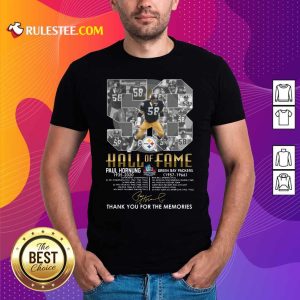 Hall Of Fame 58 Paul Hornung 1935 2020 Thank You For The Memories Signature Shirt - Design By Rulestee.com