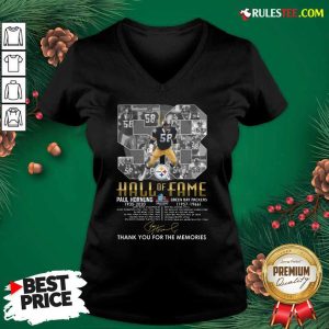 Hall Of Fame 58 Paul Hornung 1935 2020 Thank You For The Memories Signature V-neck - Design By Rulestee.com