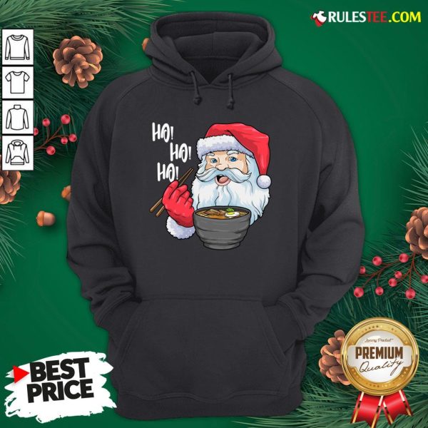 Official Santa Claus Eats Noodles Merry Christmas Hoodie - Design By Rulestee.com