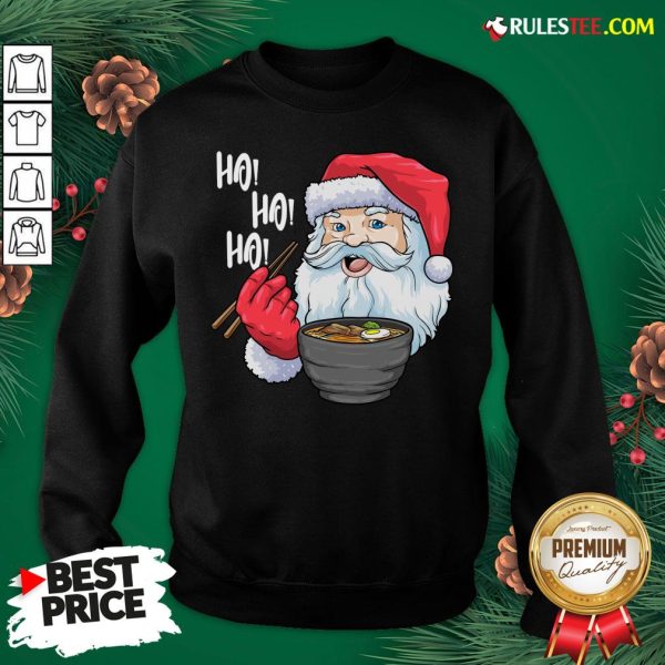Official Santa Claus Eats Noodles Merry Christmas Sweatshirt - Design By Rulestee.com