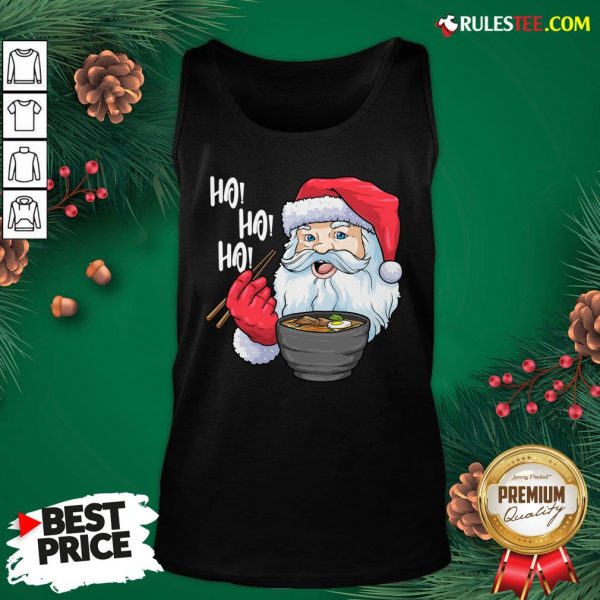 Official Santa Claus Eats Noodles Merry Christmas Tank Top - Design By Rulestee.com