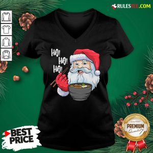 Official Santa Claus Eats Noodles Merry Christmas V-neck - Design By Rulestee.com