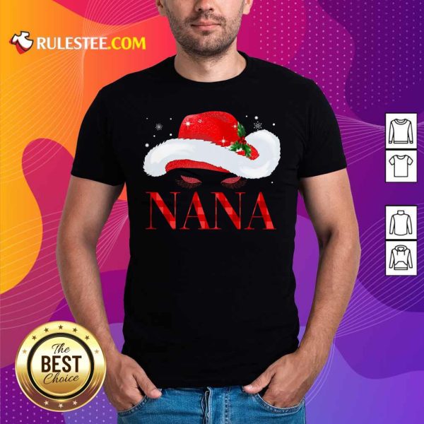 Santa Hat Women Nana Shirt - Design By Rulestee.com