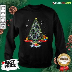 Seattle Seahawks Player Signatures Christmas Tree Sweatshirt - Design By Rulestee.com