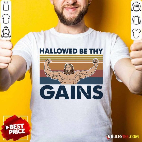 Jesus Hallowed Be Thy Gains Vintage Shirt - Design By Rulestee.com