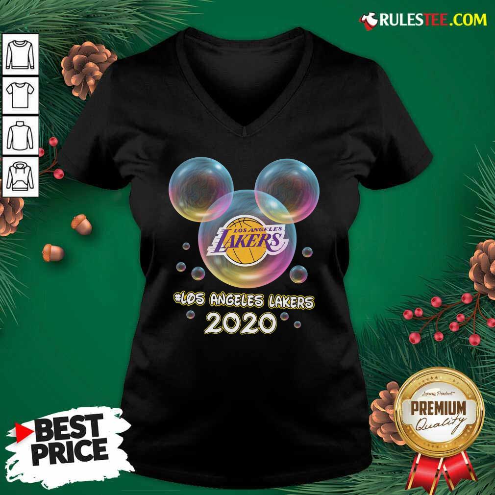 Los Angeles Lakers 2020 Mickey Disney V-neck- Design By Rulestee.com