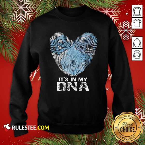 North Carolina Tar Heels Football It’s In My DNA Heart Sweatshirt - Design By Rulestee.com