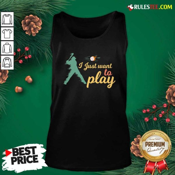I Just Want To Play Baseball And Bat Mask Lockdown Tank Top - Design By Rulestee.com