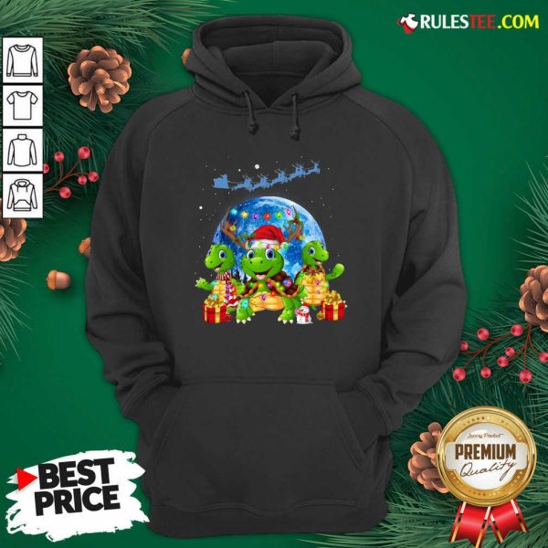 Three Turtle Santa Reindeer Merry Christmas Hoodie - Design By Rulestee.com