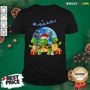 Three Turtle Santa Reindeer Merry Christmas Shirt - Design By Rulestee.com