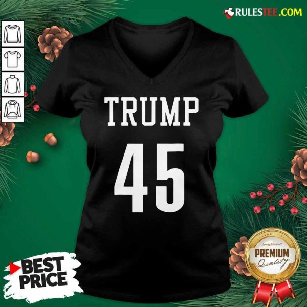 Trump 45 Voted Loser President V-neck - Design By Rulestee.com