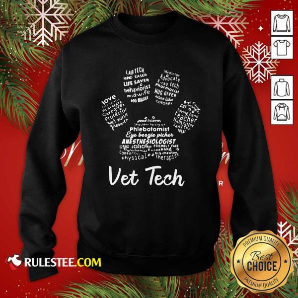 Vet Tech Paw Print Sweatshirt - Design By Rulestee.com