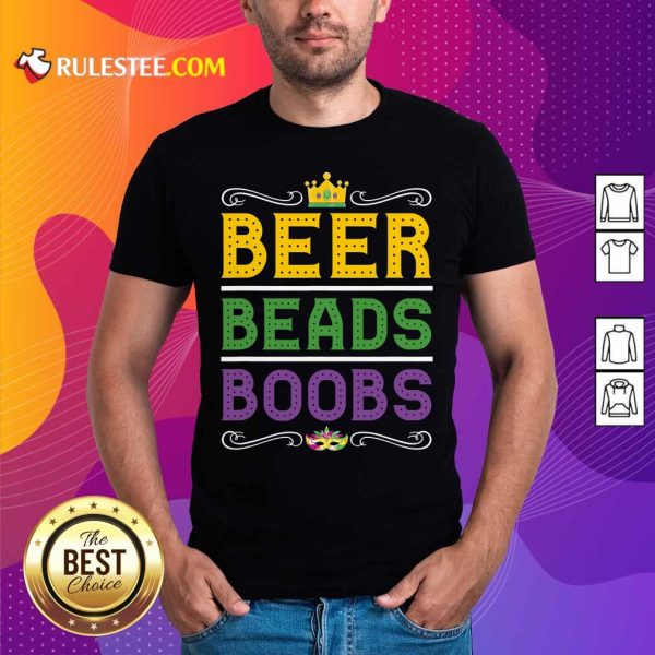 Beer Bead Boobs Carnival Party Mardi Gras Shirt - Design By Rulestee.com