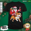 Santa Claus Riding Bulldog Merry Christmas Shirt - Design By Rulestee.com