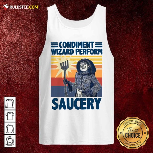 Vintage Condiment Wizard Perform Saucery Tank Top - Design By Rulestee.com